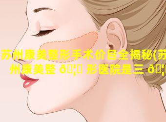 苏州康美整形手术价目全揭秘(苏州康美整 🦄 形医院是三 🦉 甲医院吗)